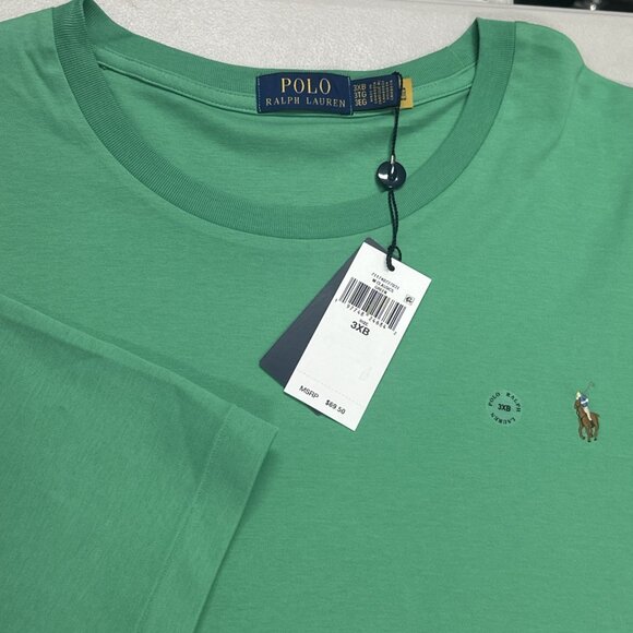 Polo Ralph Lauren Big & Tall 3XB Classic Kelly Soft Touch Crew Neck T-Shirt - Picture 4 of 7